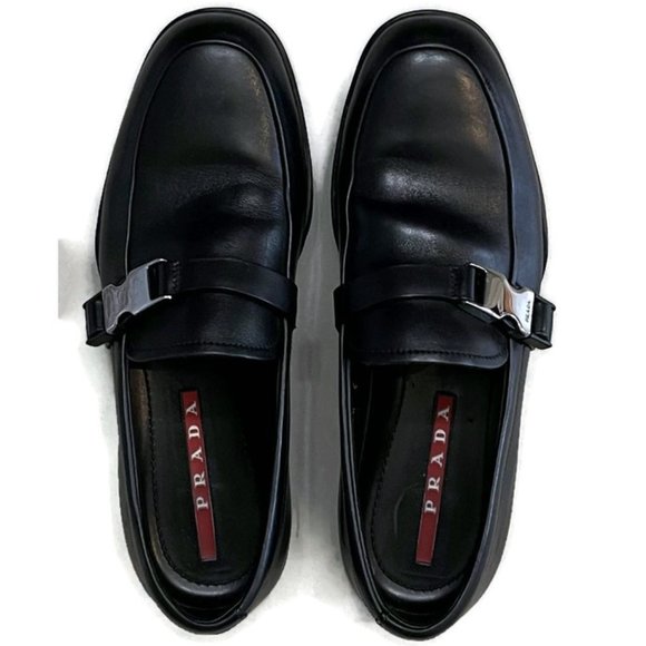 Prada | Shoes | Prada Black Dress Shoes Size Us 7 Eu 4 | Poshmark